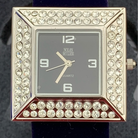 🆕 Nolan Miller Glamour Collection Ladies Watch Velvet Band Wristwatch - Picture 1 of 6
